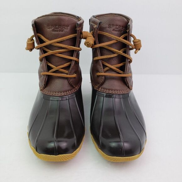 Sperry Top Sider Saltwater Toddler Sz 12 Brown Leather Waterproof Duck Boots - Picture 5 of 12